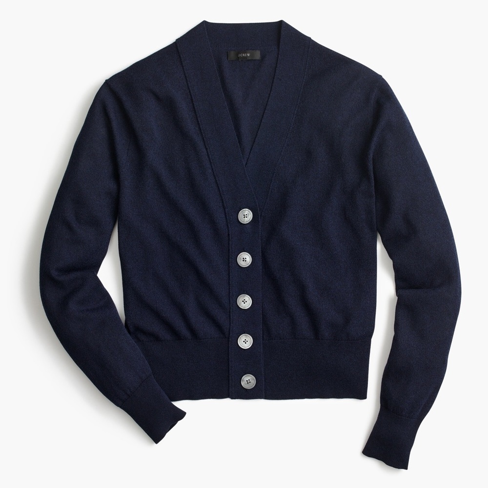 NWOT J.Crew Lightweight Navy Blue Cardigan